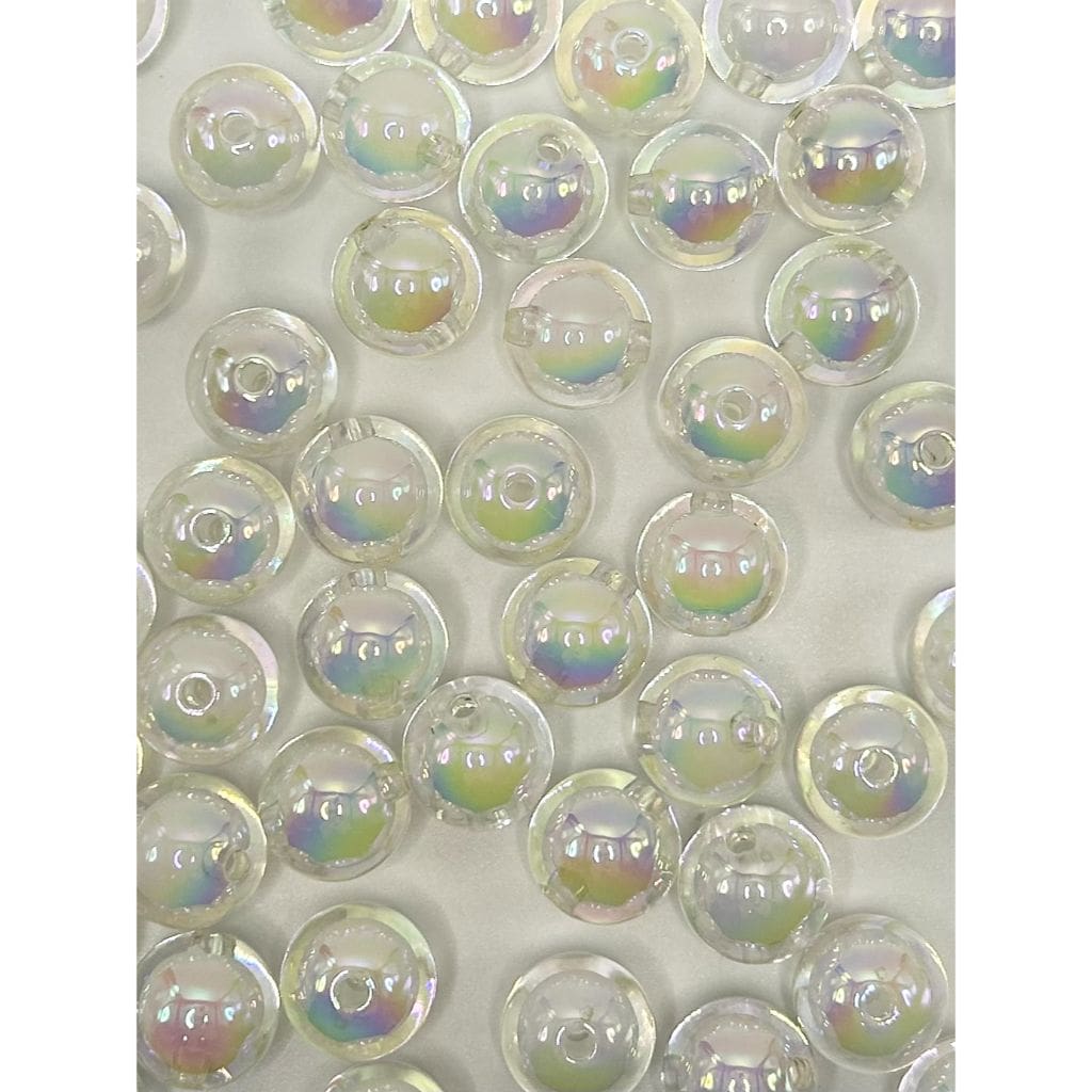 Double Layer Acrylic Beads, Clear See-through, 16mm, Random Mix, LD