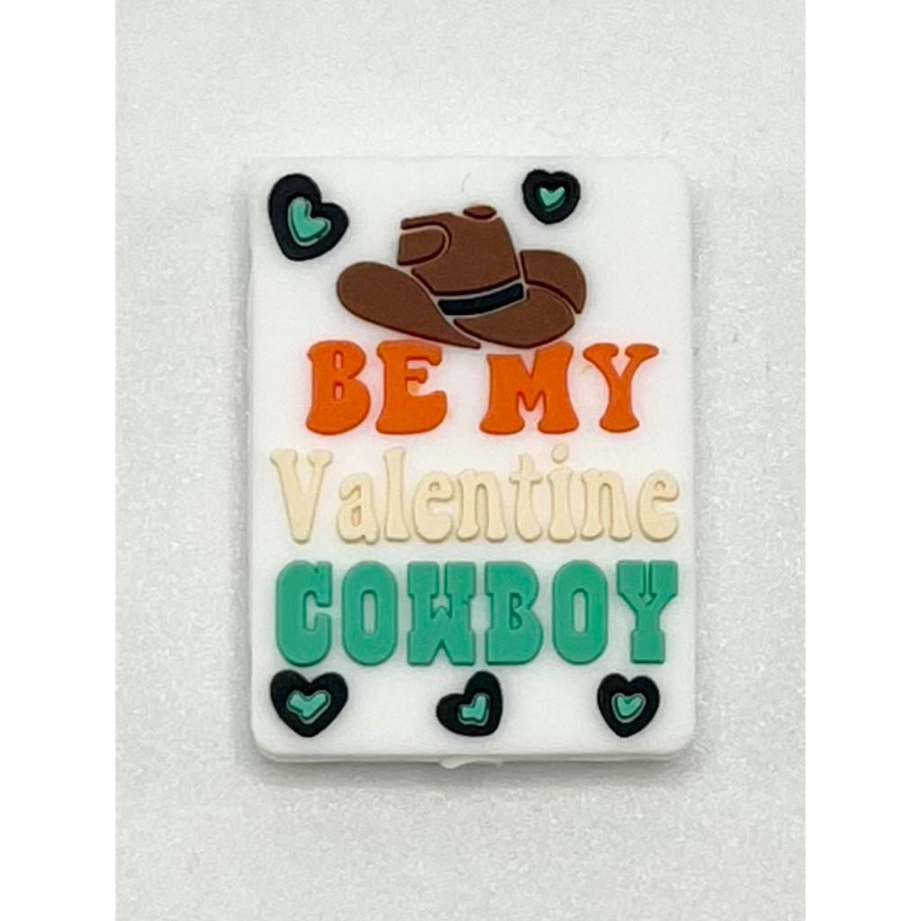 Be My Valentine Cowboy Silicone Focal Beads