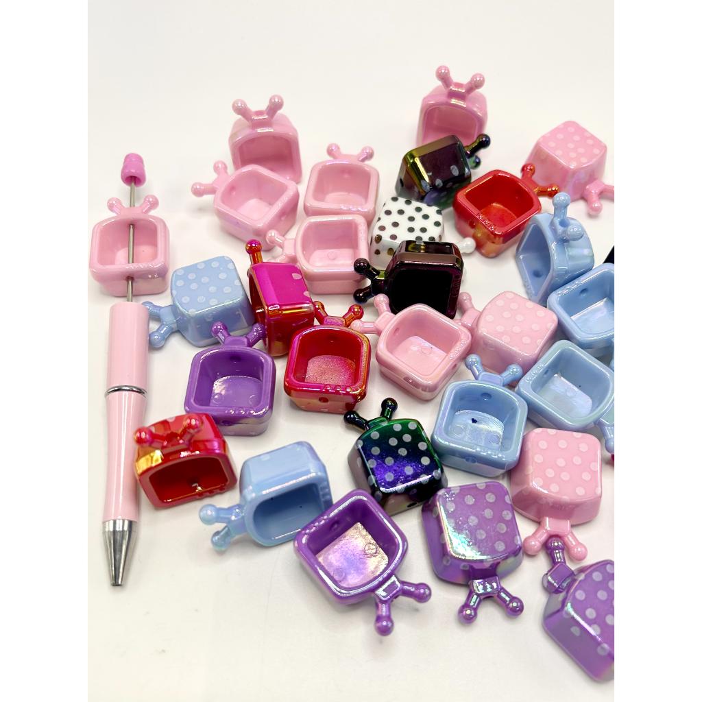 Old TV Television Acrylic Beads, WQ