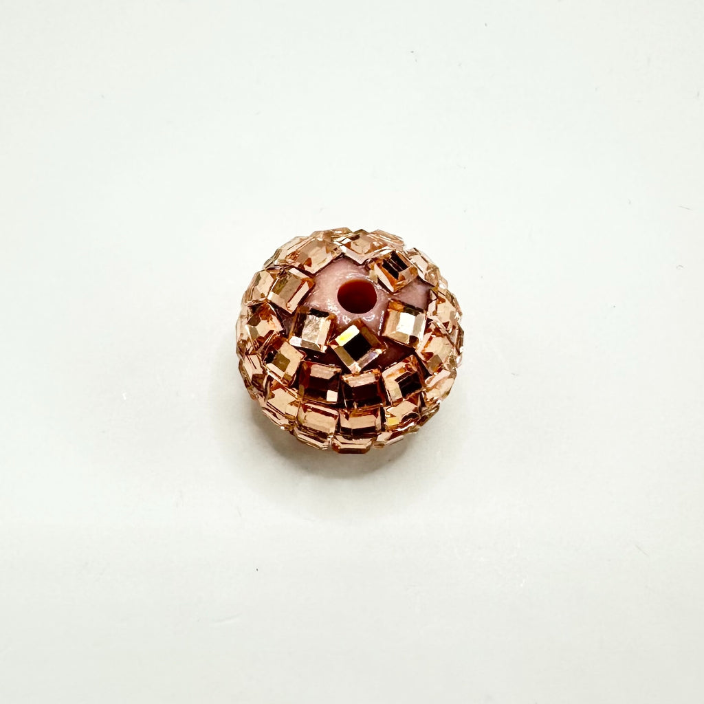 Disco Ball Beads, Sparkling Acrylic Beads with Crystal Rhinestones and Disco Ball Shape, 16mm