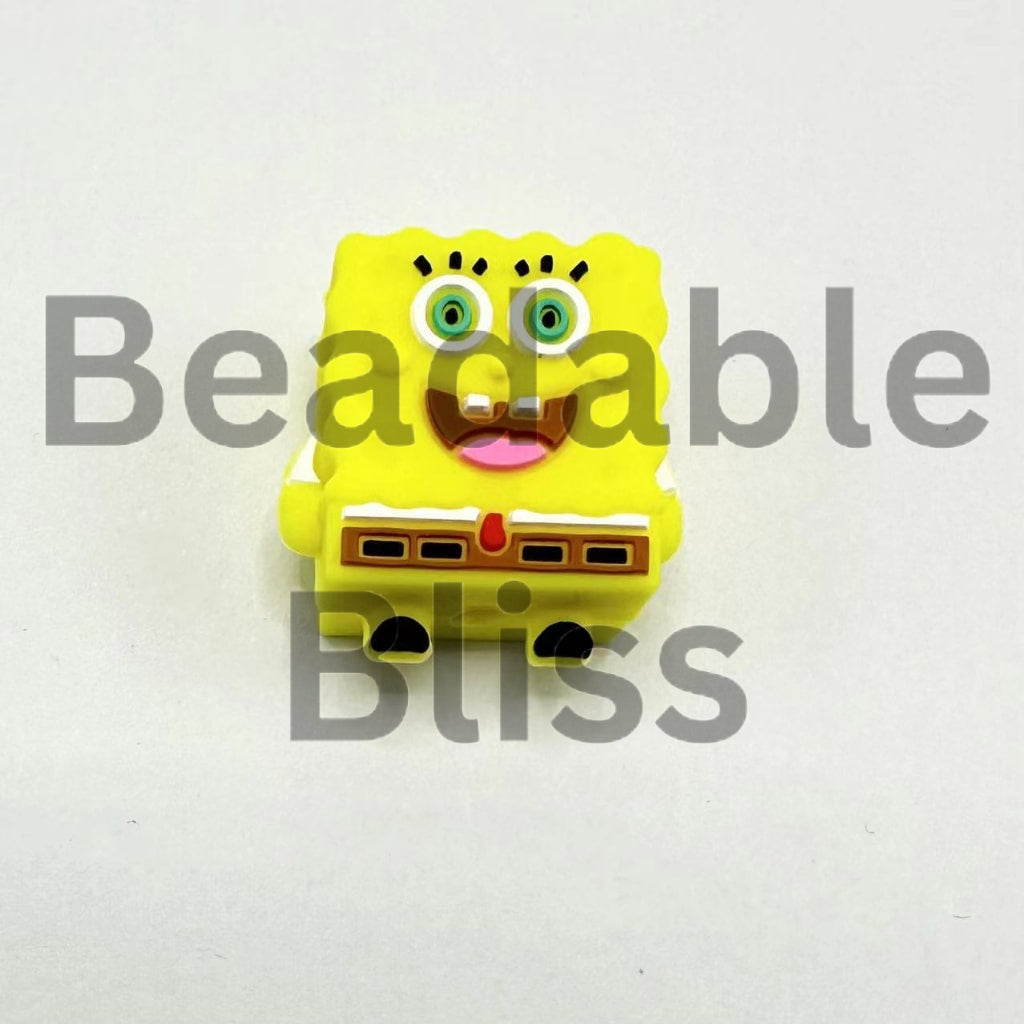 3D Little Cute Sea Sponge Silicone Focal Beads