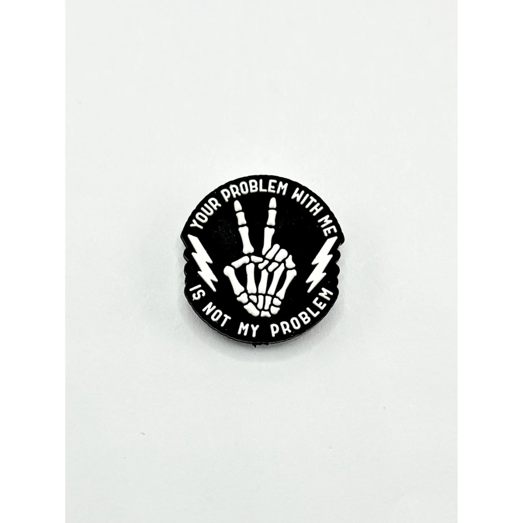 Probably Late for Something Skeleton Spirit Face Head Flower Silicone Focal Beads, Please Read the Description