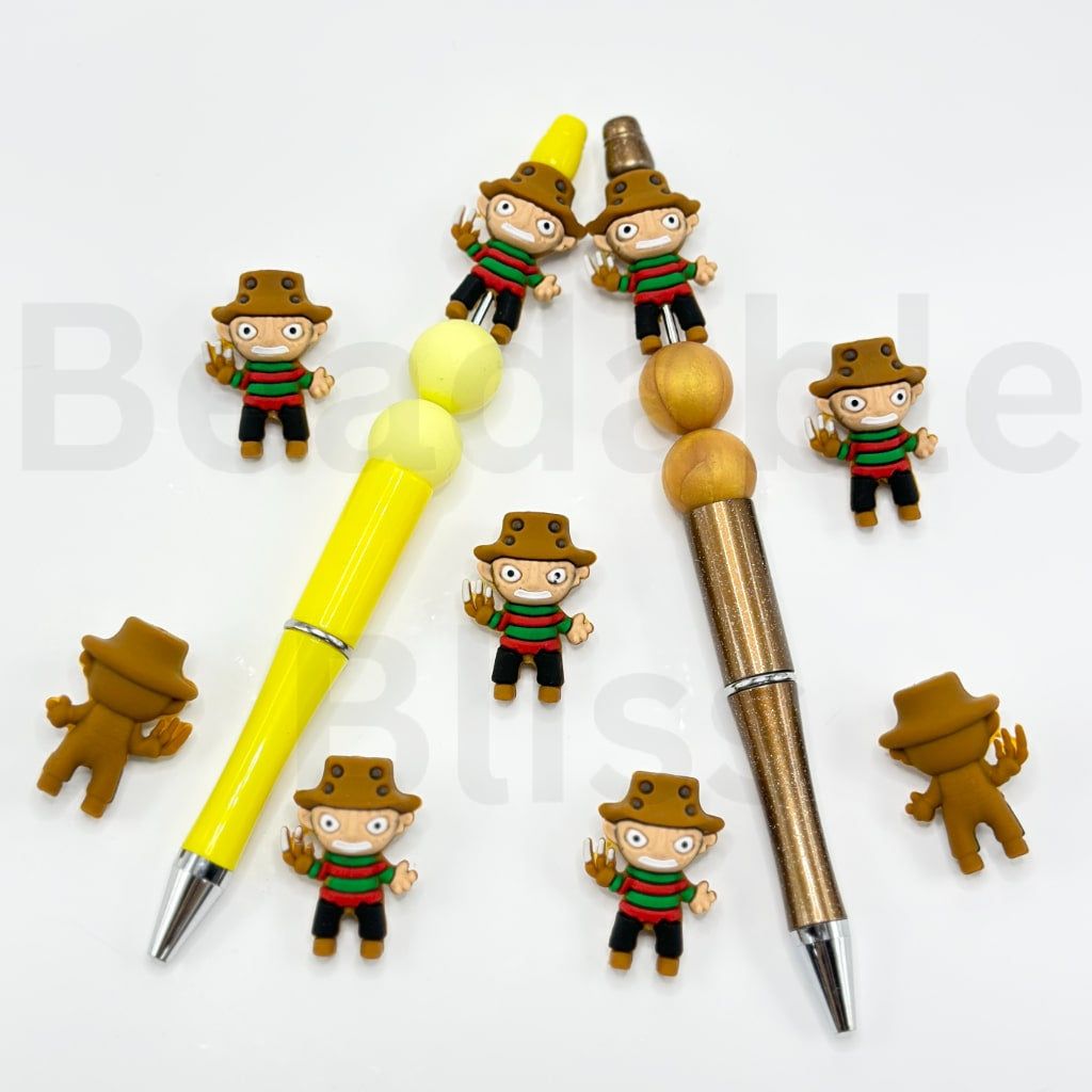 3D Scary Fredd Spooky Halloween Silicone Focal Beads