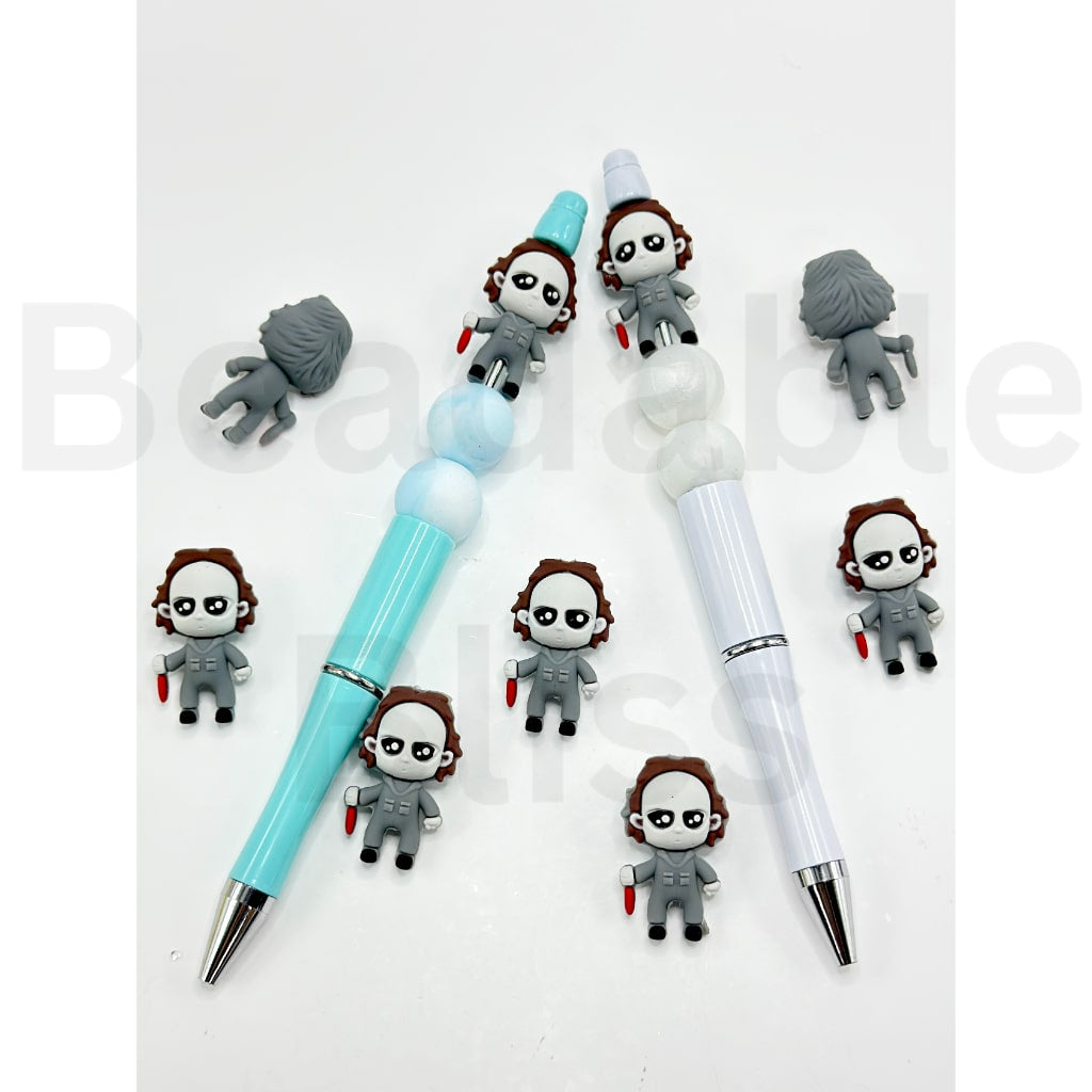 3D Michae Mye Halloween Figure Silicone Focal Beads
