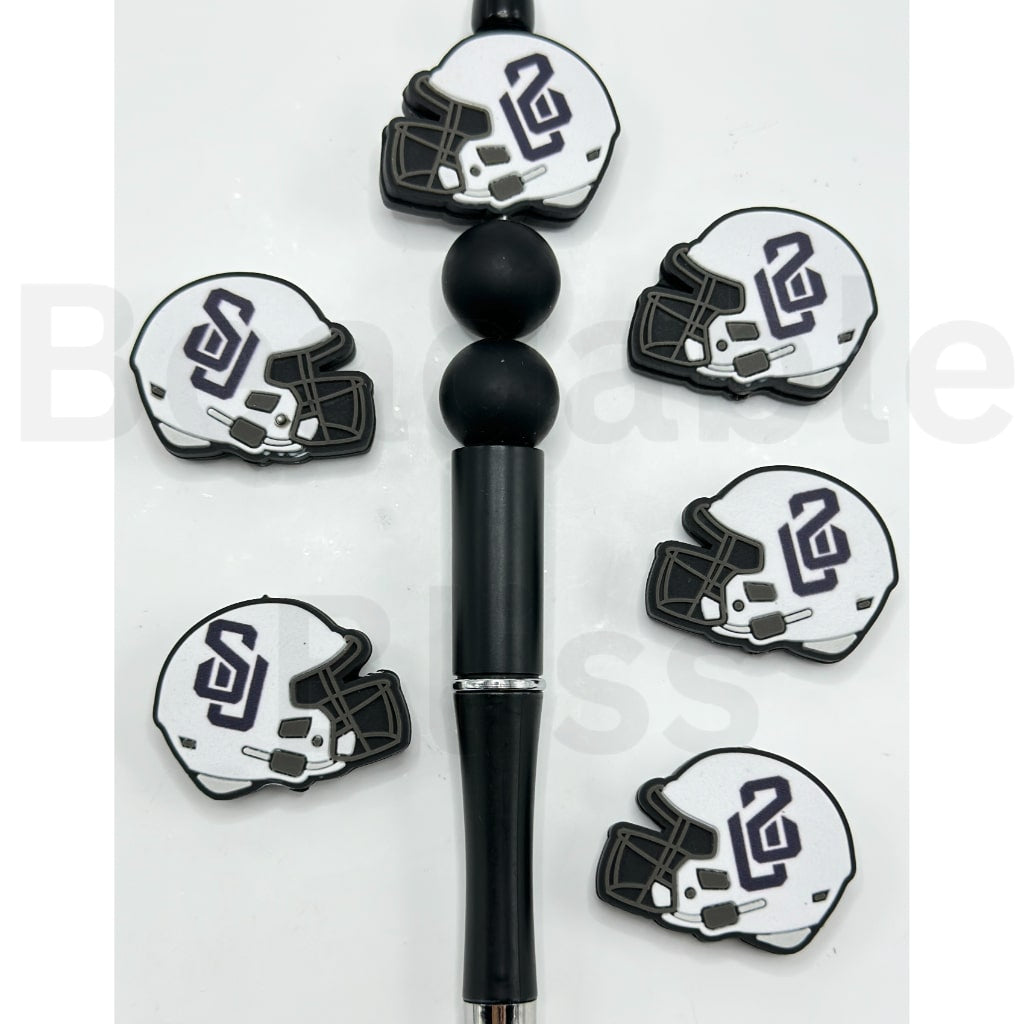 USA America College University Football Teams Syracuse Helmet Silicone Focal Beads,Please Read the Description