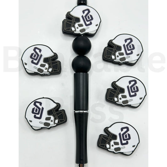 USA America College University Football Teams Syracuse Helmet Silicone Focal Beads,Please Read the Description