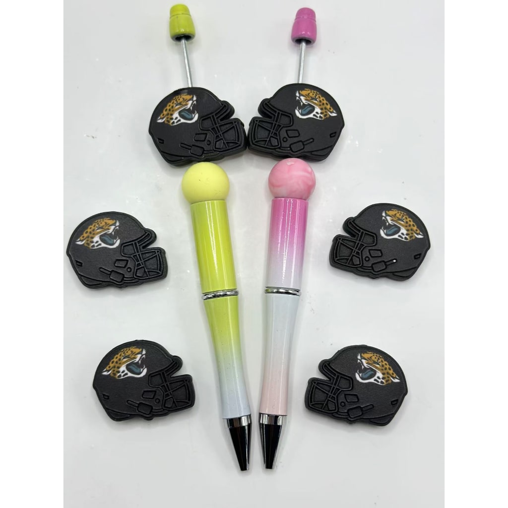 USA American Football Team Jacksonville Jaguars Helmet Sports Silicone Focal Beads, Please Read the Description