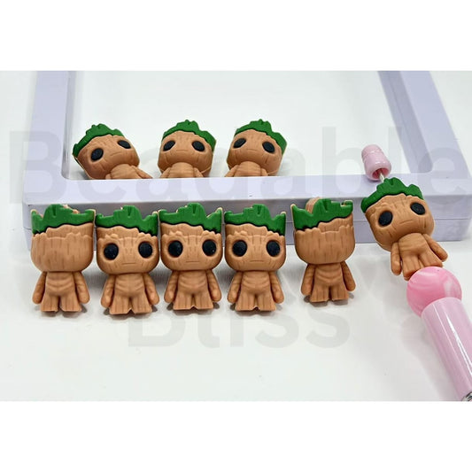 3D Mini Cute Groo Tree Cartoon ValorVerse Silicone Focal Beads