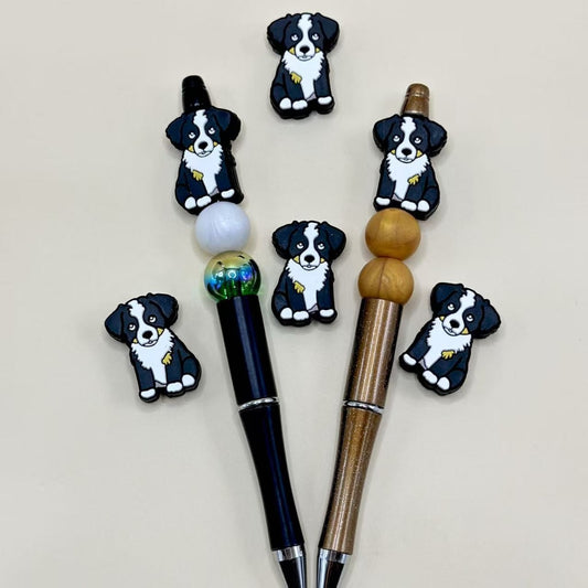 Little Cute Bernese Mountain Puppy Dog Animal Silicone Focal Beads