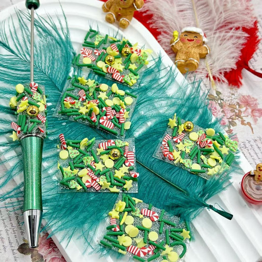 DIYキラキララップテープ、赤、白、クリスマスキャンディ、緑のクリスマスツリー、金色のベル、黄色の星のオーナメント、ペン用ミニクリアラインストーン、1シートに78個の小さなピース、説明をお読みください。