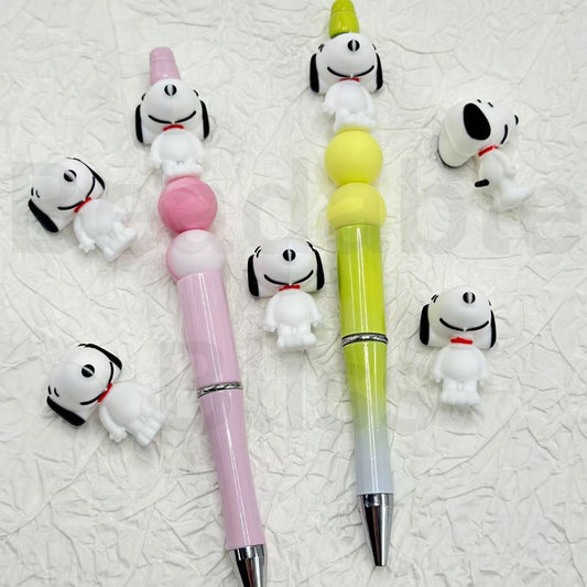 3D Beagle Cute Puppy Dog Peanu Cartoon Silicone Focal Beads