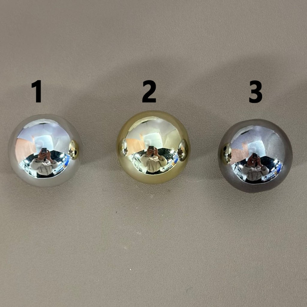 メタリックカラーラウンドアクリルビーズ、20mm大、説明をお読みください