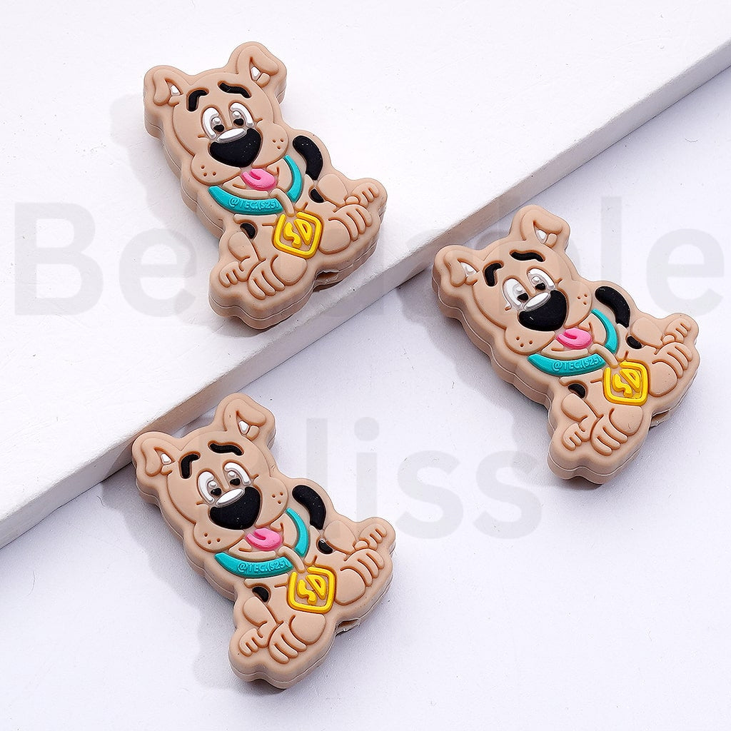 Cute Scoob Dog Silicone Focal Beads