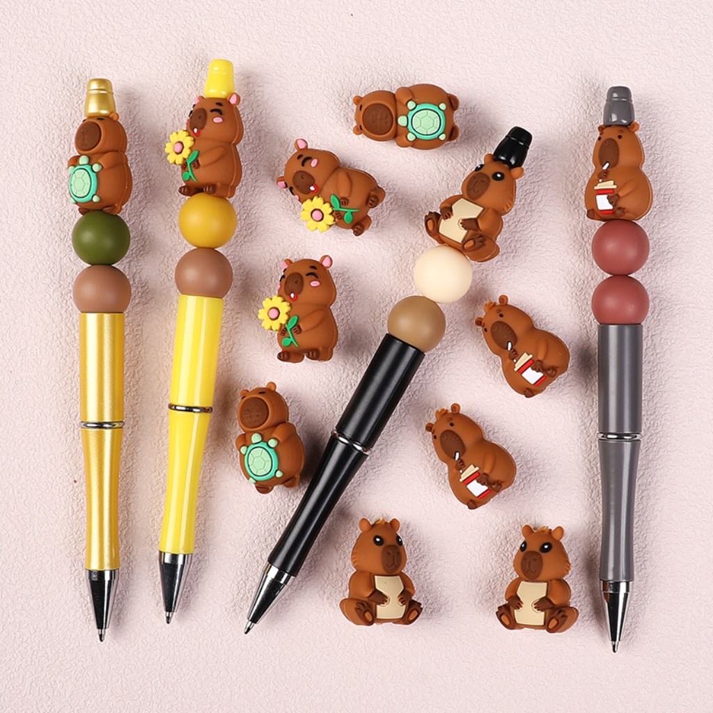 3D Little Cute Capybara Animal Silicone Focal Beads