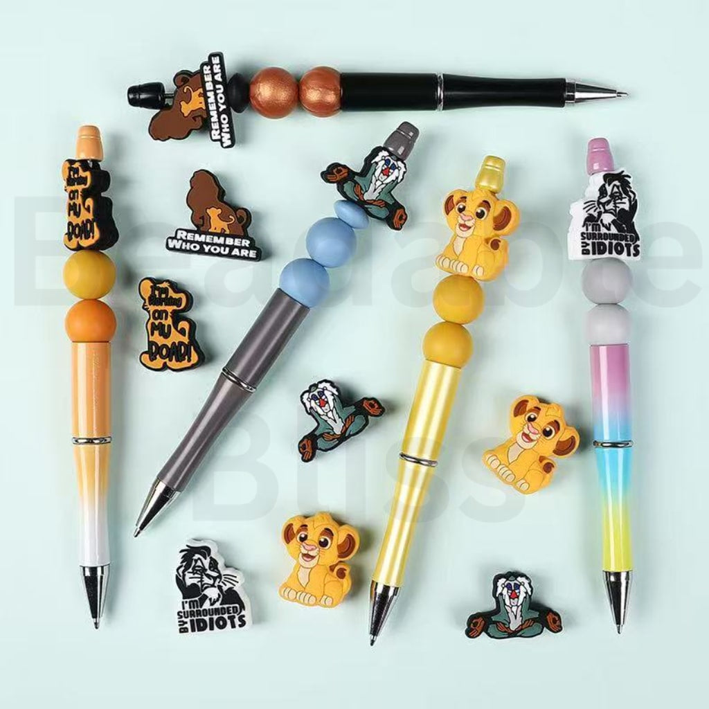 Multi-Color Cute The Lio Kin Series Silicone Focal Beads
