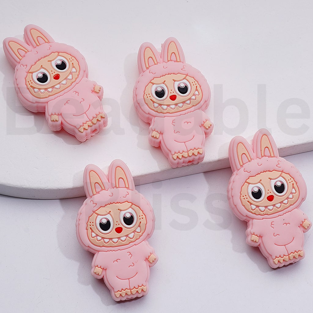 Cute Labub Monster Po Mar Silicone Focal Beads