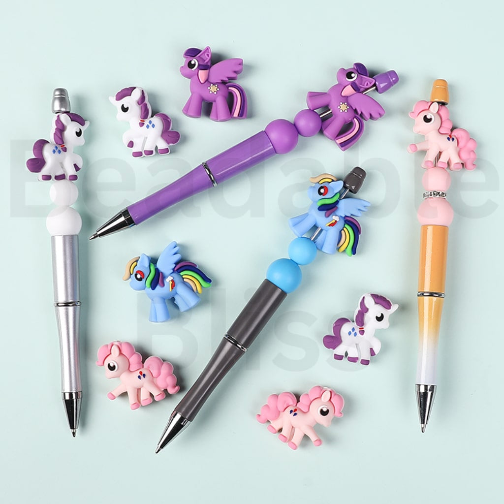 Silicone Focal Beads 3D My Littl Pon Series Twiligh Sparkl Pinki Pi Rainbo Das Rarit