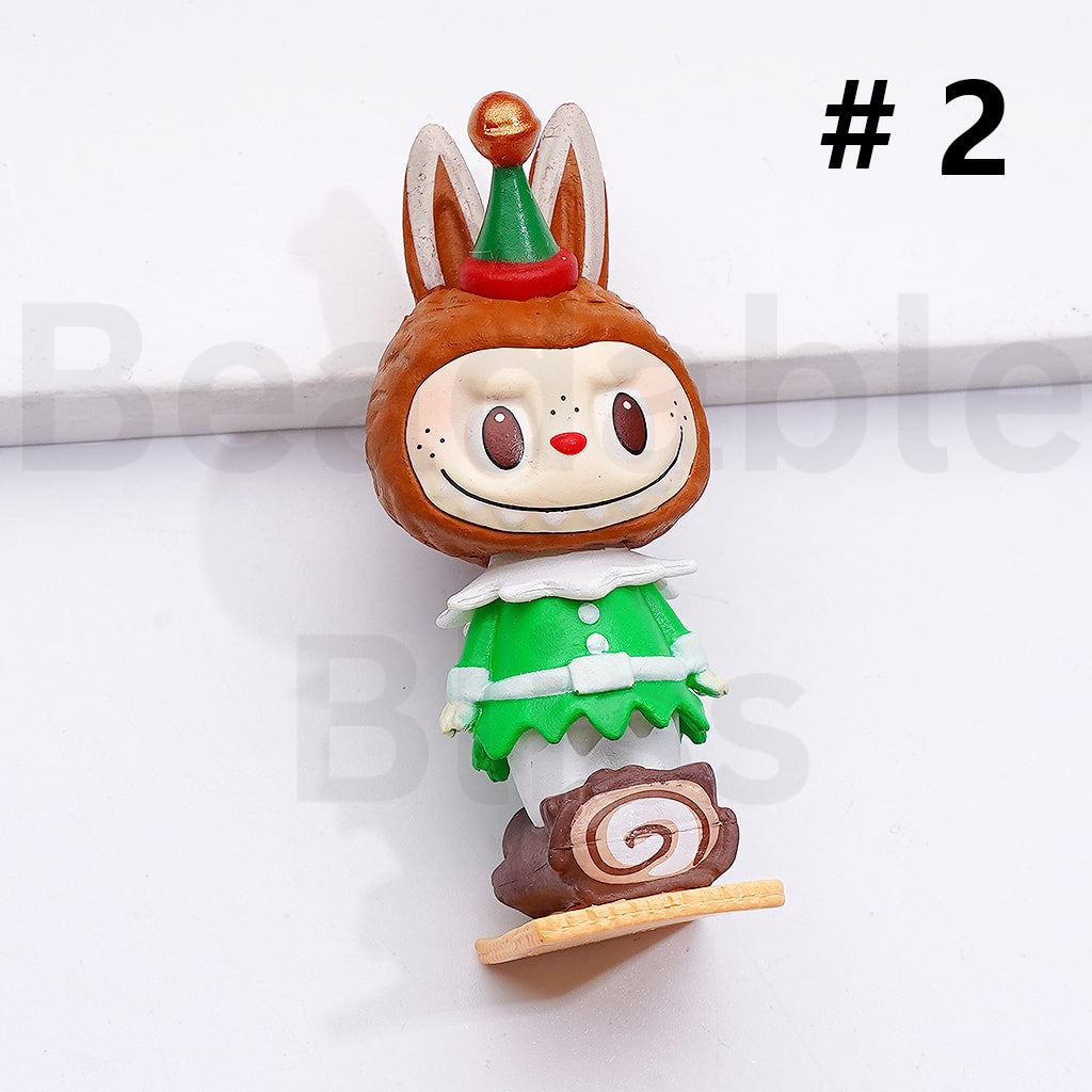 Blind Box Figure Cute L-B-B in Christmas Costume Po Mar Around 40*20MM (No Hole)
