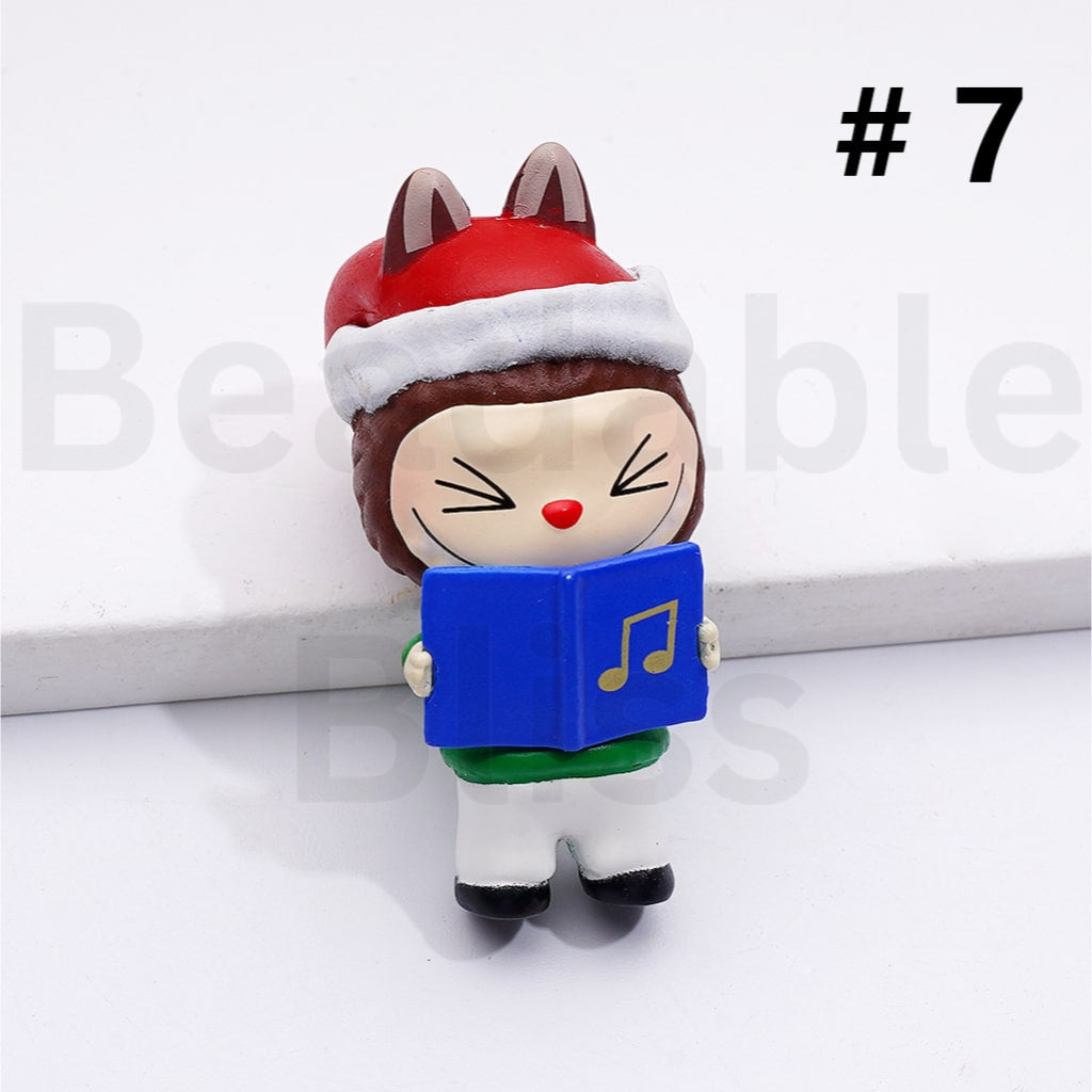 Blind Box Figure Cute L-B-B in Christmas Costume Po Mar Around 40*20MM (No Hole)