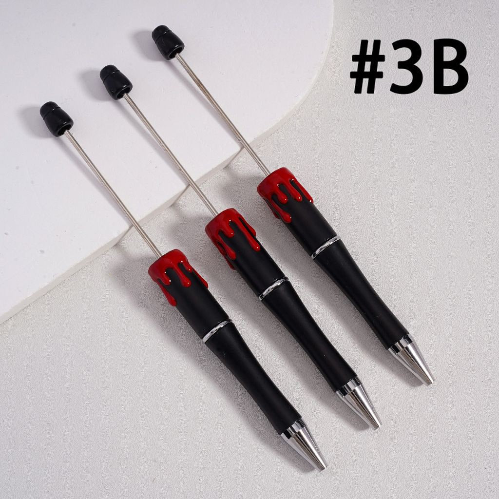 Halloween Series Red Bloody Hand Prints Beadable Pens