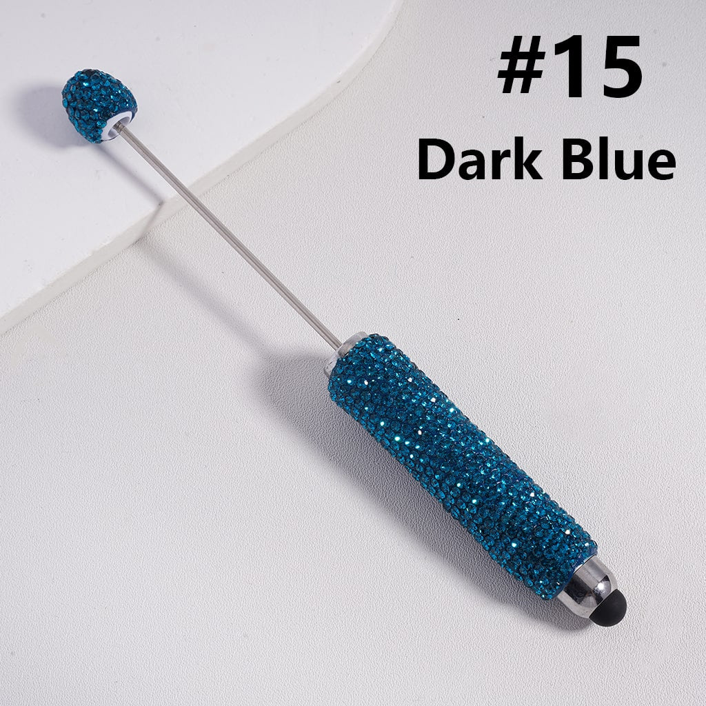 Beadable Clay Stylus Pens with AB & Colorful Rhinestones Covered the Entire Pen
