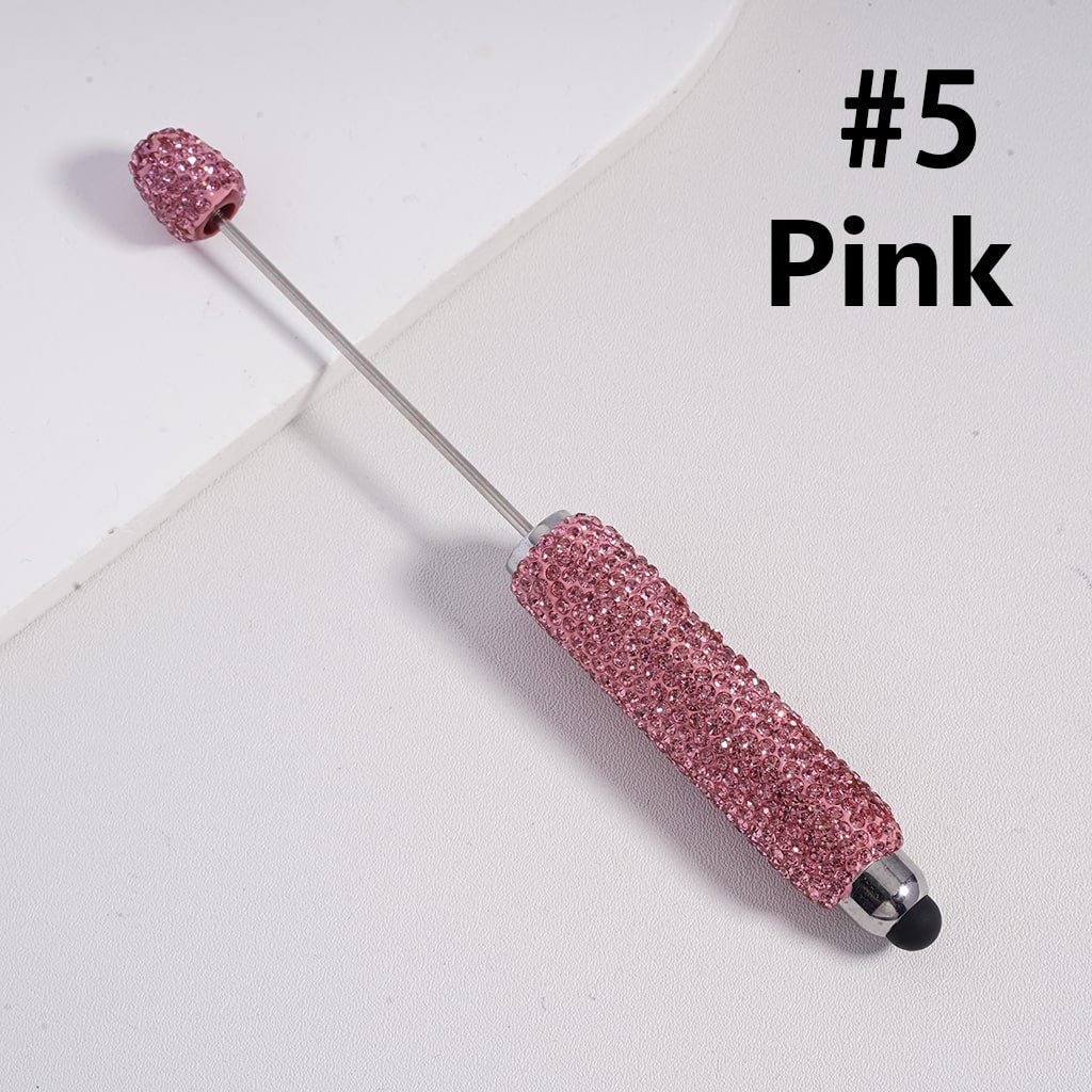 Beadable Clay Stylus Pens with AB & Colorful Rhinestones Covered the Entire Pen