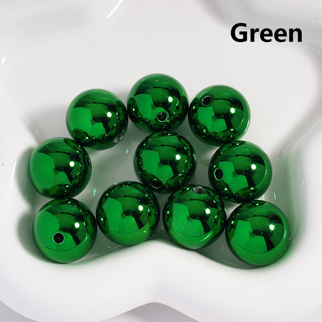 Metallic Finish Glossy Metallic Acrylic Beads Large 20mm, XBL