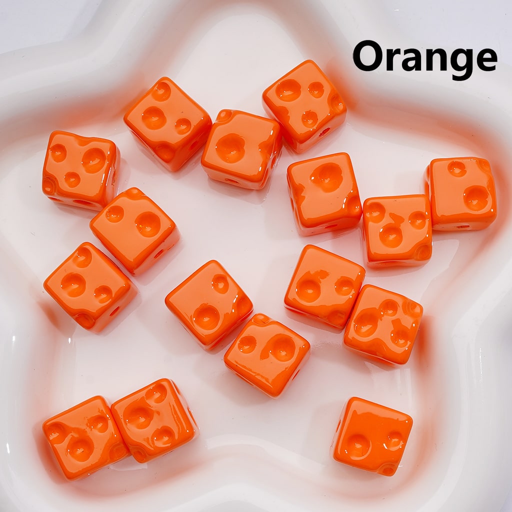 Solid Color Cheese Cube Square Acrylic Beads, 14MM, (Single Color is available for 200pcs(Whole bag))