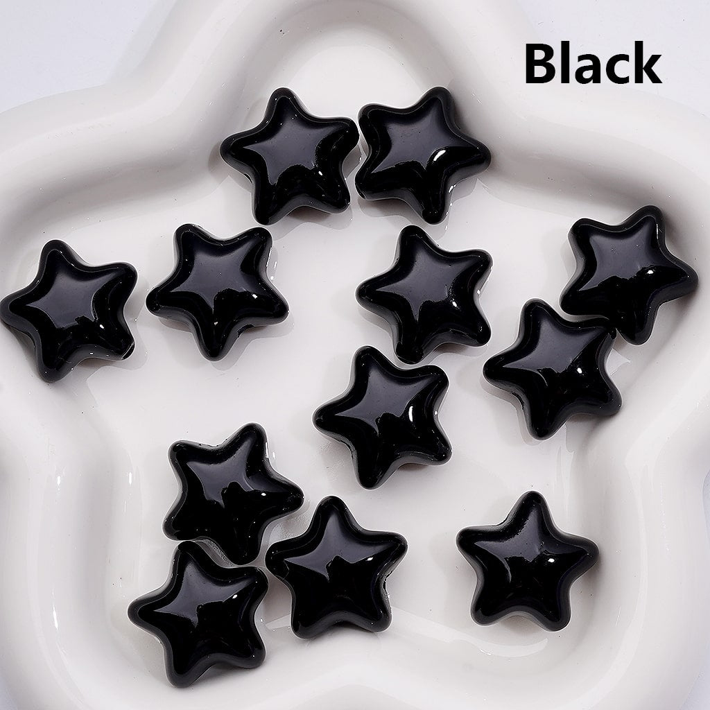 Stoving Varnish Solid Color Five-pointed Star Acrylic Beads, 23MM (Single Color is available for 200pcs(Whole bag))
