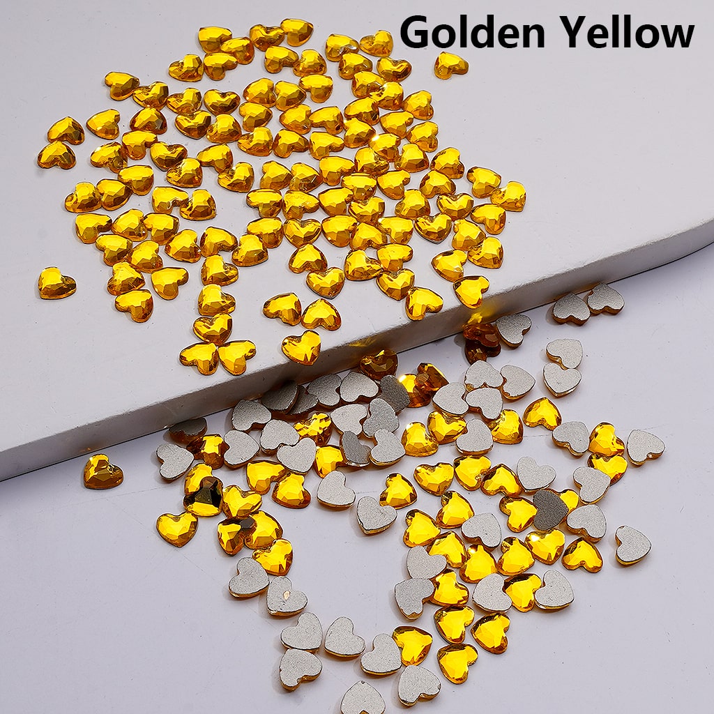Crystal Faceted Flat Back Mini Hearts Charms for Beads Jewelry Accessories, 5.5*6MM (1440pcs/bag)