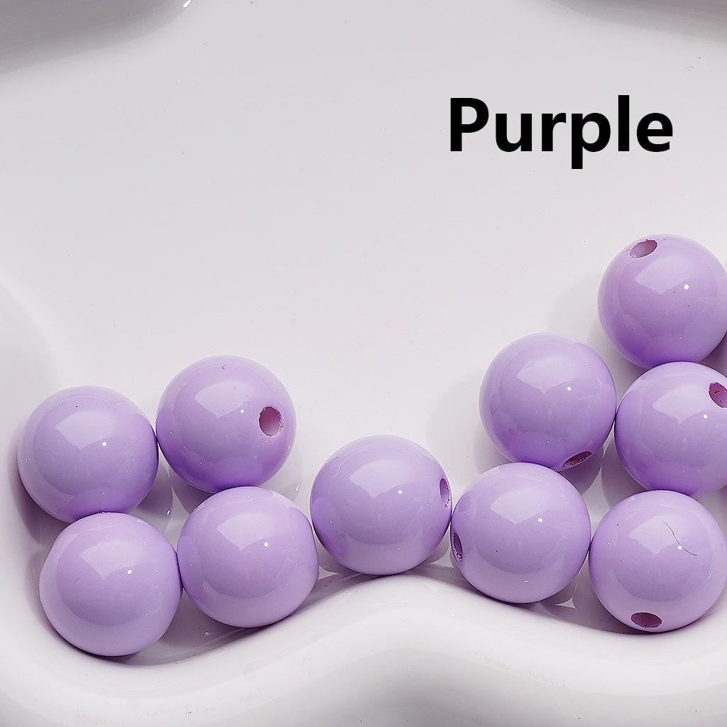 Stoving Varnish Solid Color Round Acrylic Beads, 16MM (Single Color is available for 200pcs(Whole bag))