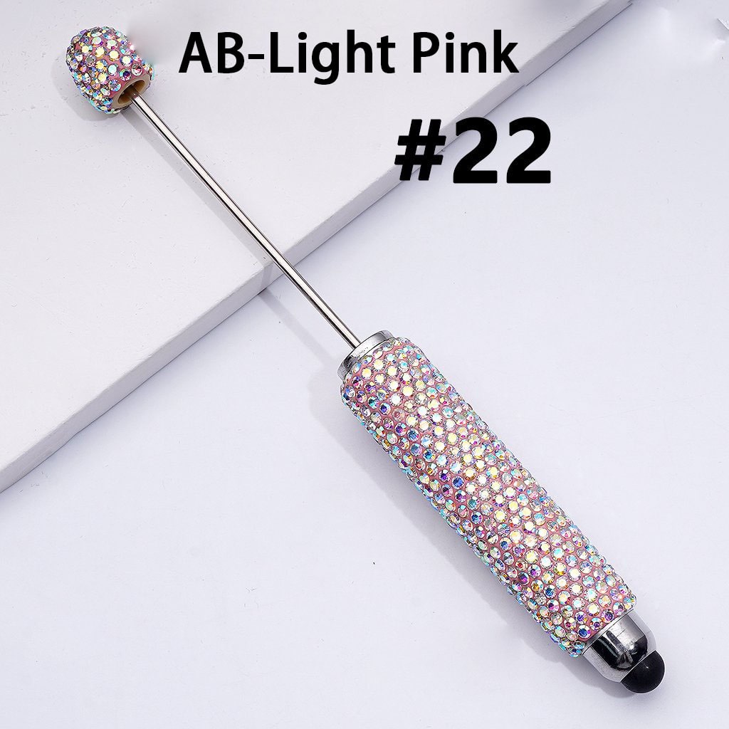 Beadable Clay Stylus Pens with AB & Colorful Rhinestones Covered the Entire Pen