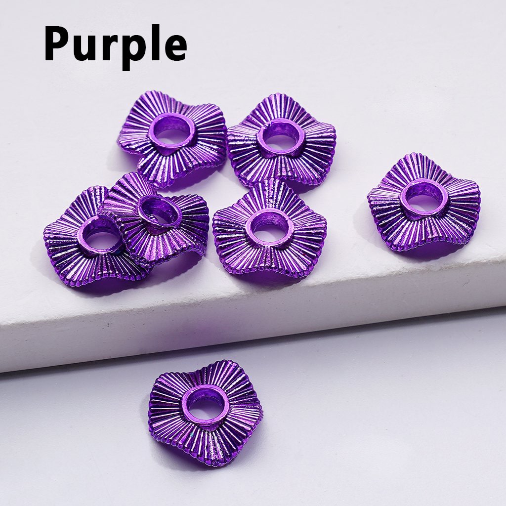 Mini Cute Multi-Color Wave Shape Metal Spacer with Stripes, 10MM