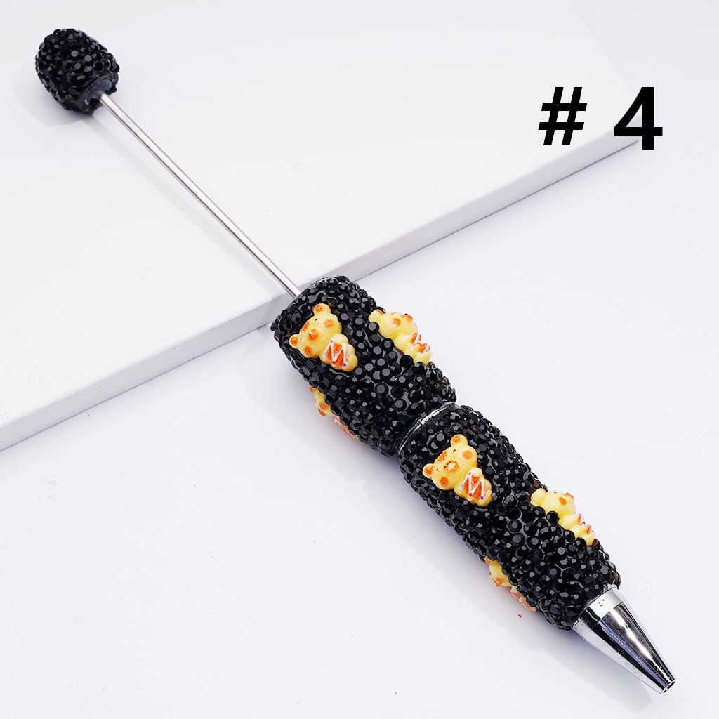 Cute Bread Cake Pizza Sandwich Doughnut Black Rhinestones Clay Pens