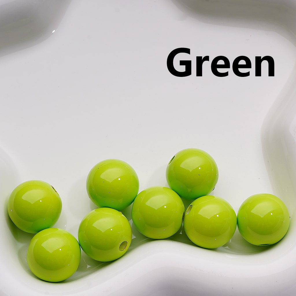 Stoving Varnish Solid Color Round Acrylic Beads, 16MM (Single Color is available for 200pcs(Whole bag))