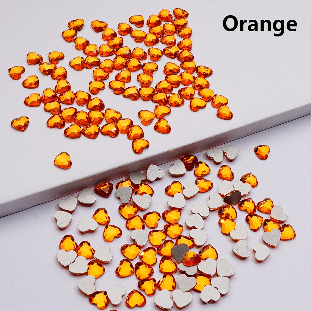 Crystal Faceted Flat Back Mini Hearts Charms for Beads Jewelry Accessories, 5.5*6MM (1440pcs/bag)