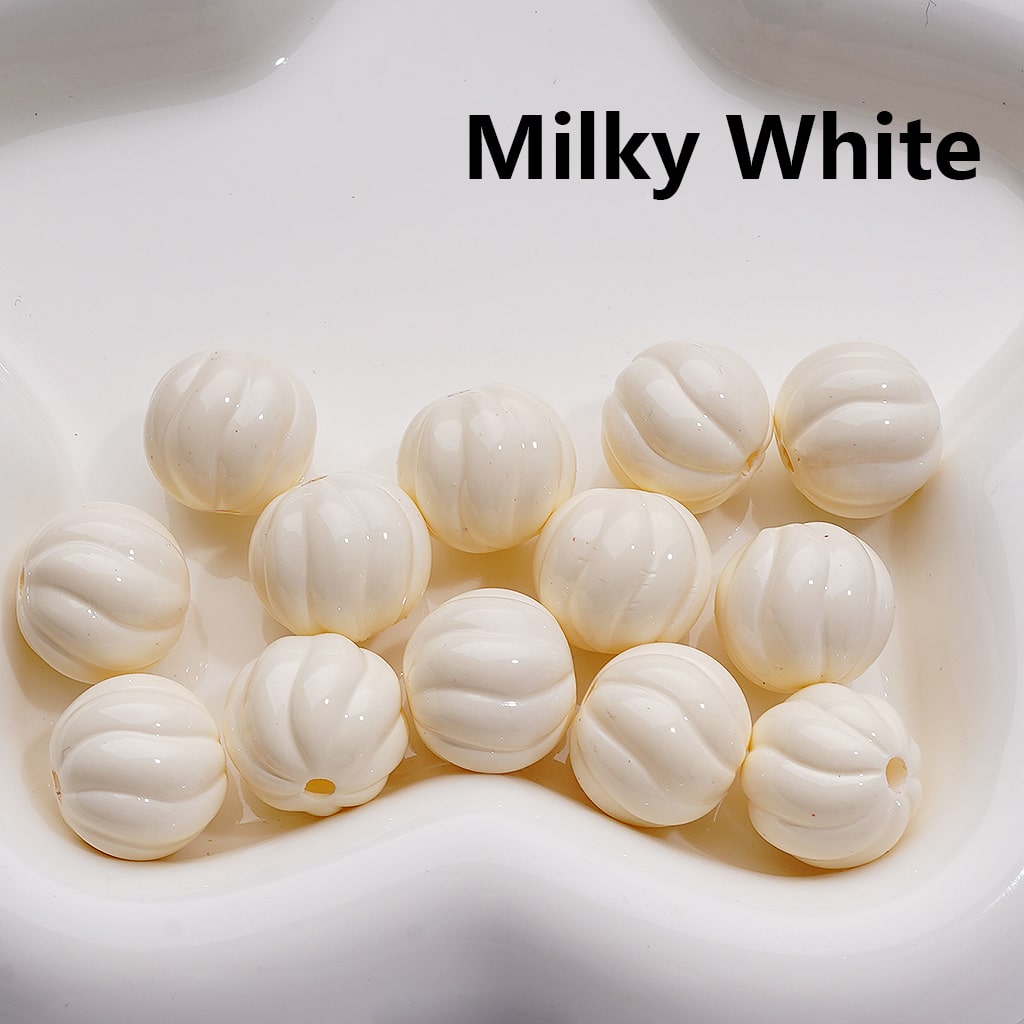 Stoving Varnish Solid Color Pumpkin Halloween Acrylic Beads, 16MM (Single Color is available for 200pcs(Whole bag))