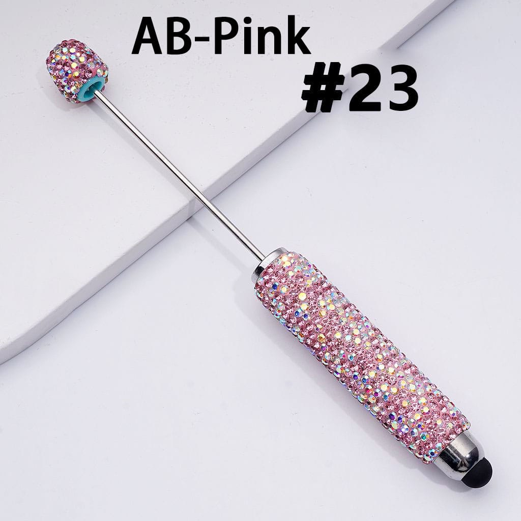 Beadable Clay Stylus Pens with AB & Colorful Rhinestones Covered the Entire Pen