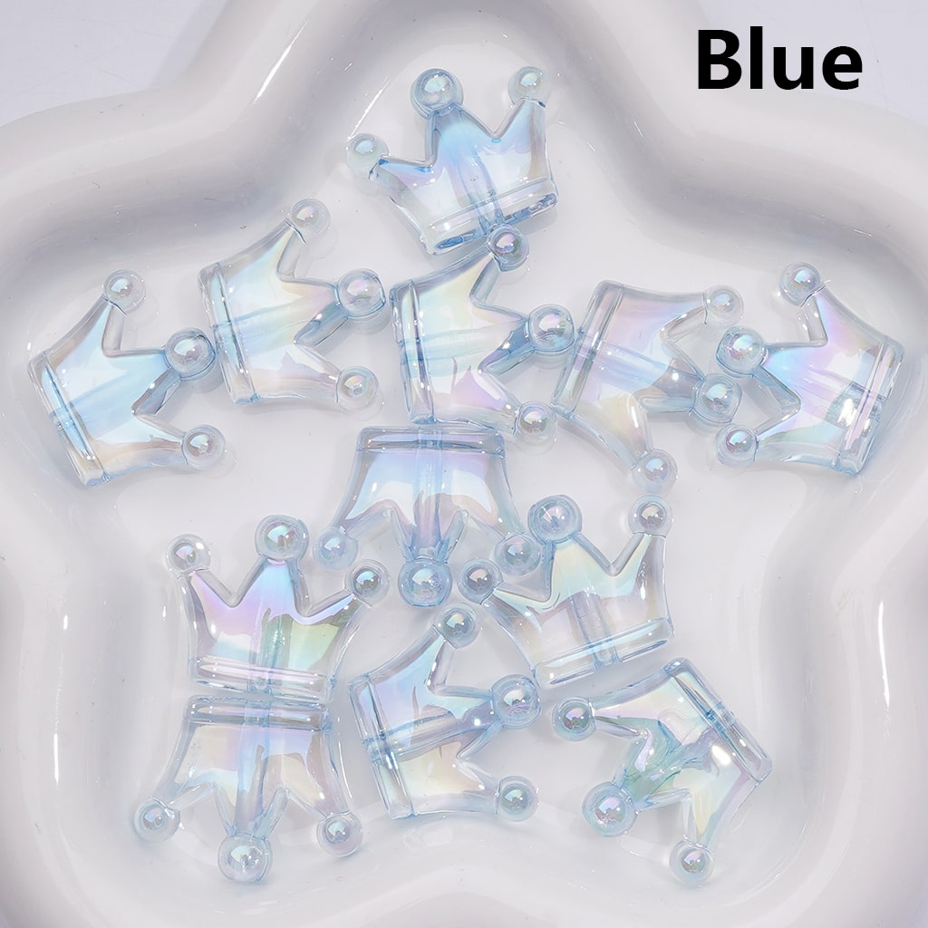 UV Coating Translucent Color Crown Acrylic Beads, 22*28MM (Single Color is available for 200pcs(Whole bag))