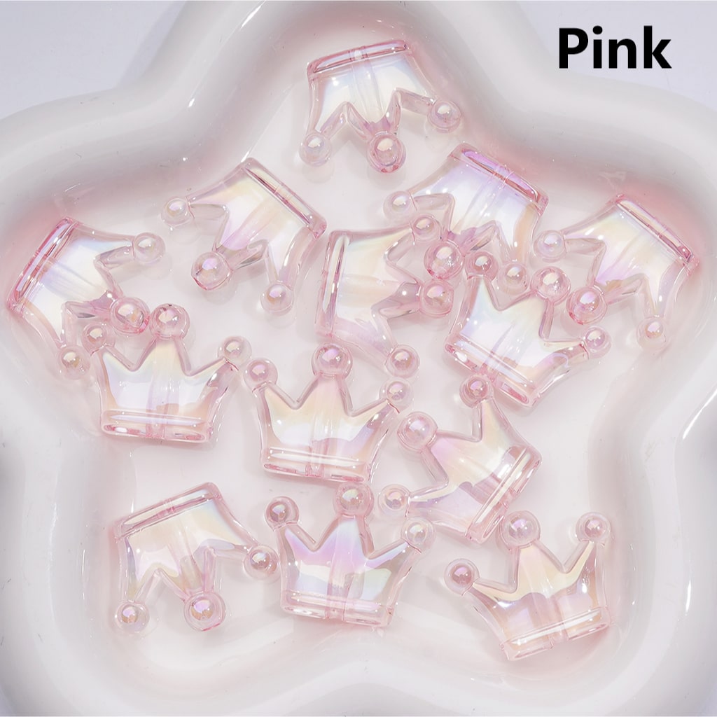 UV Coating Translucent Color Crown Acrylic Beads, 22*28MM (Single Color is available for 200pcs(Whole bag))