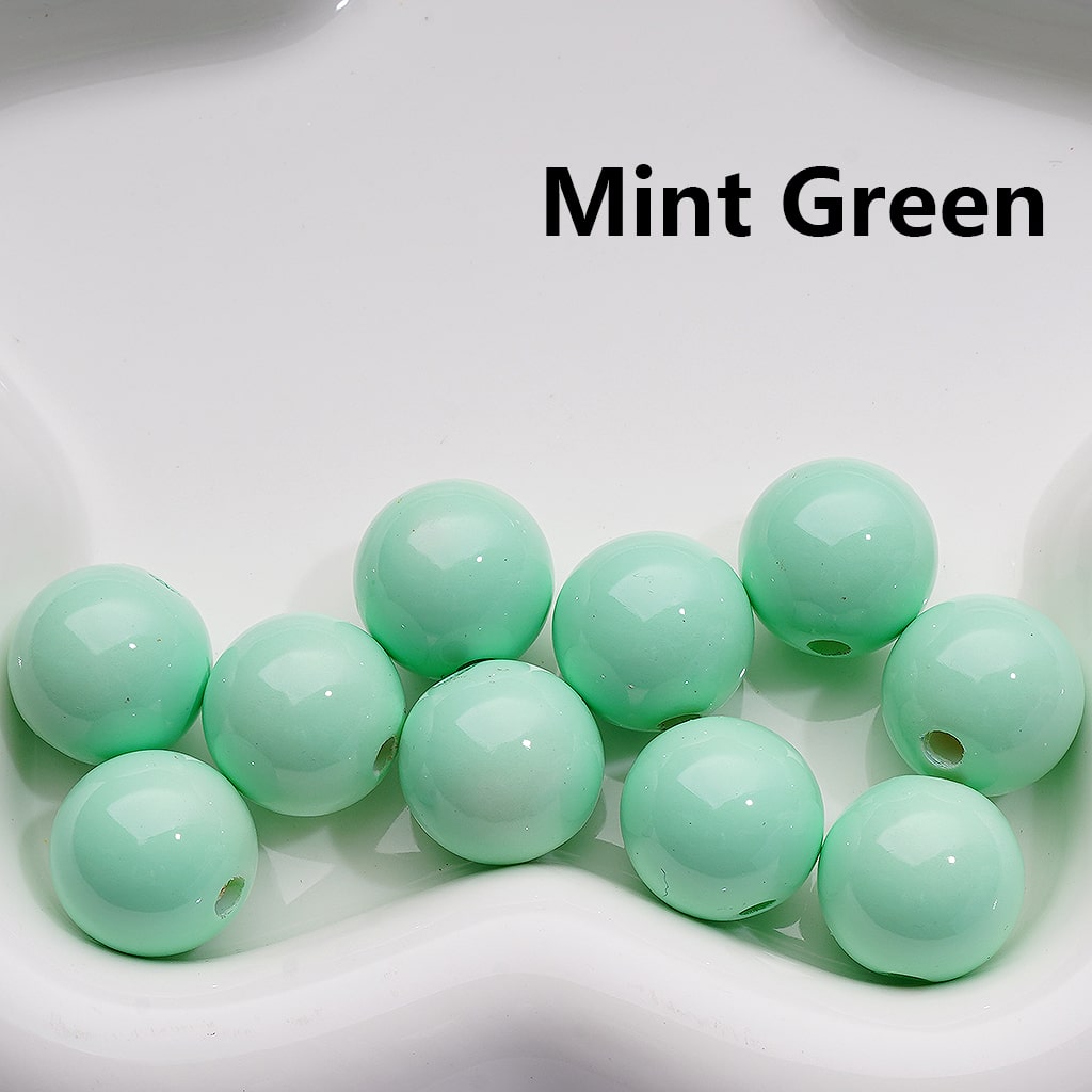 Stoving Varnish Solid Color Round Acrylic Beads, 16MM (Single Color is available for 200pcs(Whole bag))