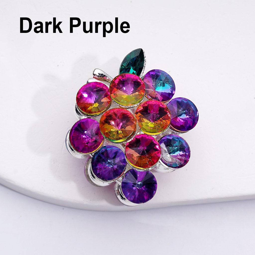 Bling Bling Fancy Silver Alloy Grapes Beads with Shiny Rhinestones, Around 35*30MM