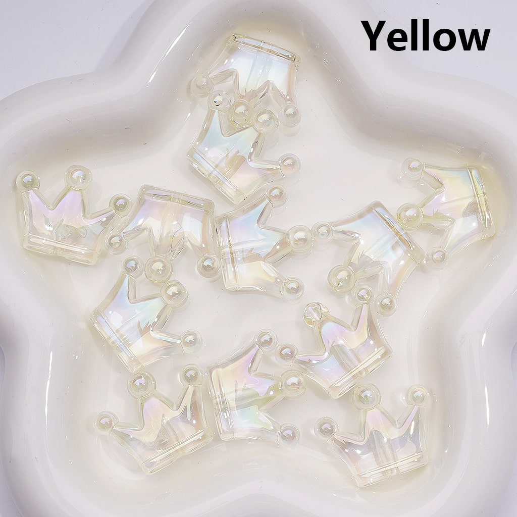 UV Coating Translucent Color Crown Acrylic Beads, 22*28MM (Single Color is available for 200pcs(Whole bag))
