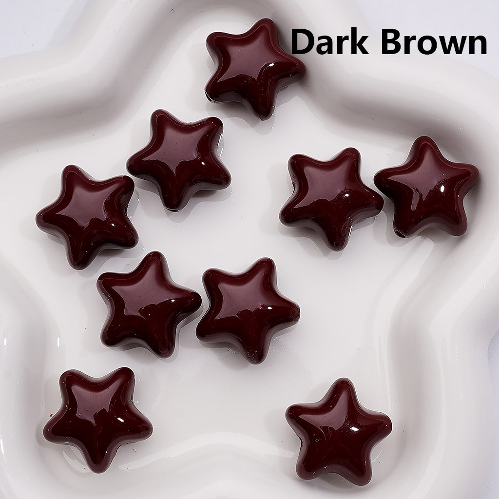 Stoving Varnish Solid Color Five-pointed Star Acrylic Beads, 23MM (Single Color is available for 200pcs(Whole bag))