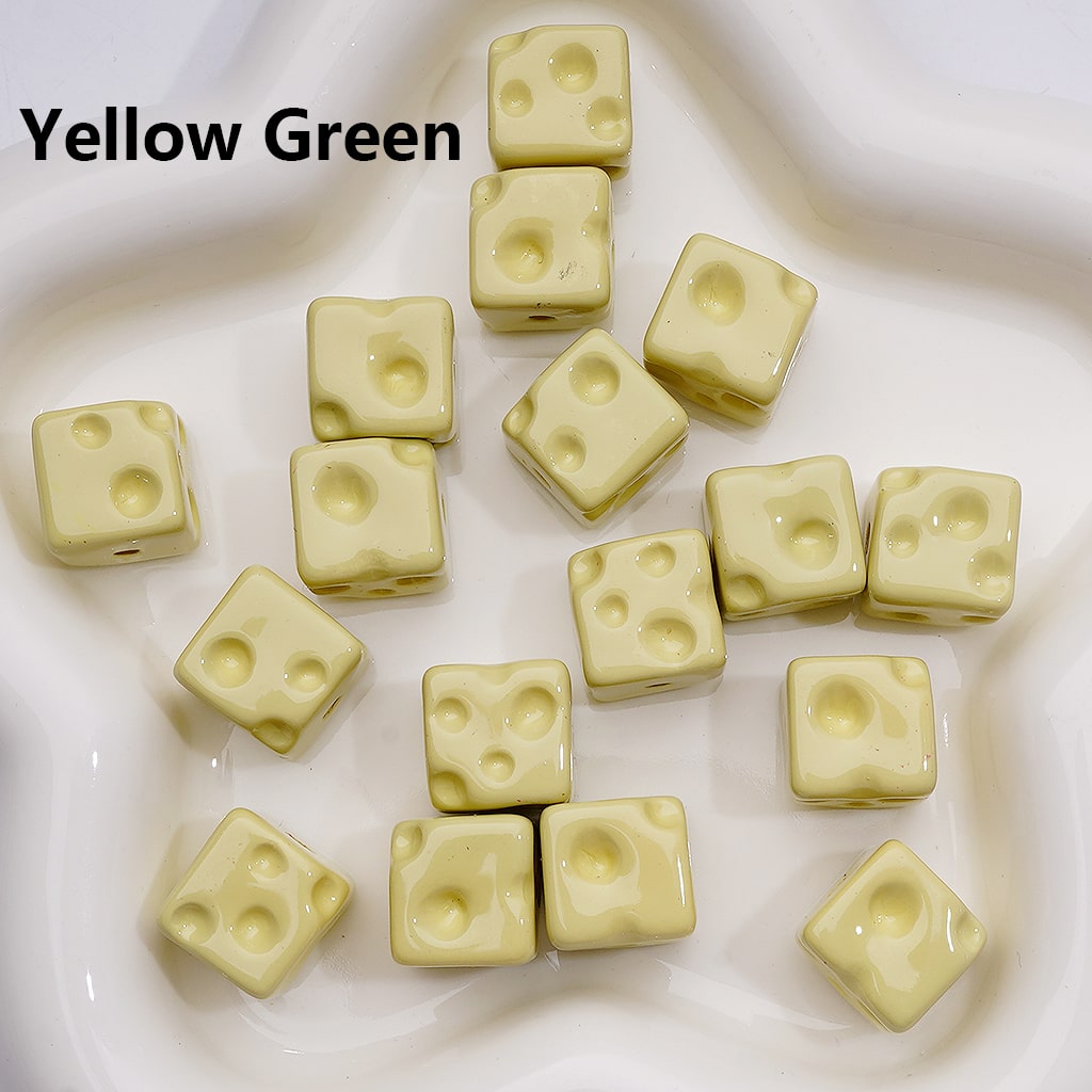 Solid Color Cheese Cube Square Acrylic Beads, 14MM, (Single Color is available for 200pcs(Whole bag))
