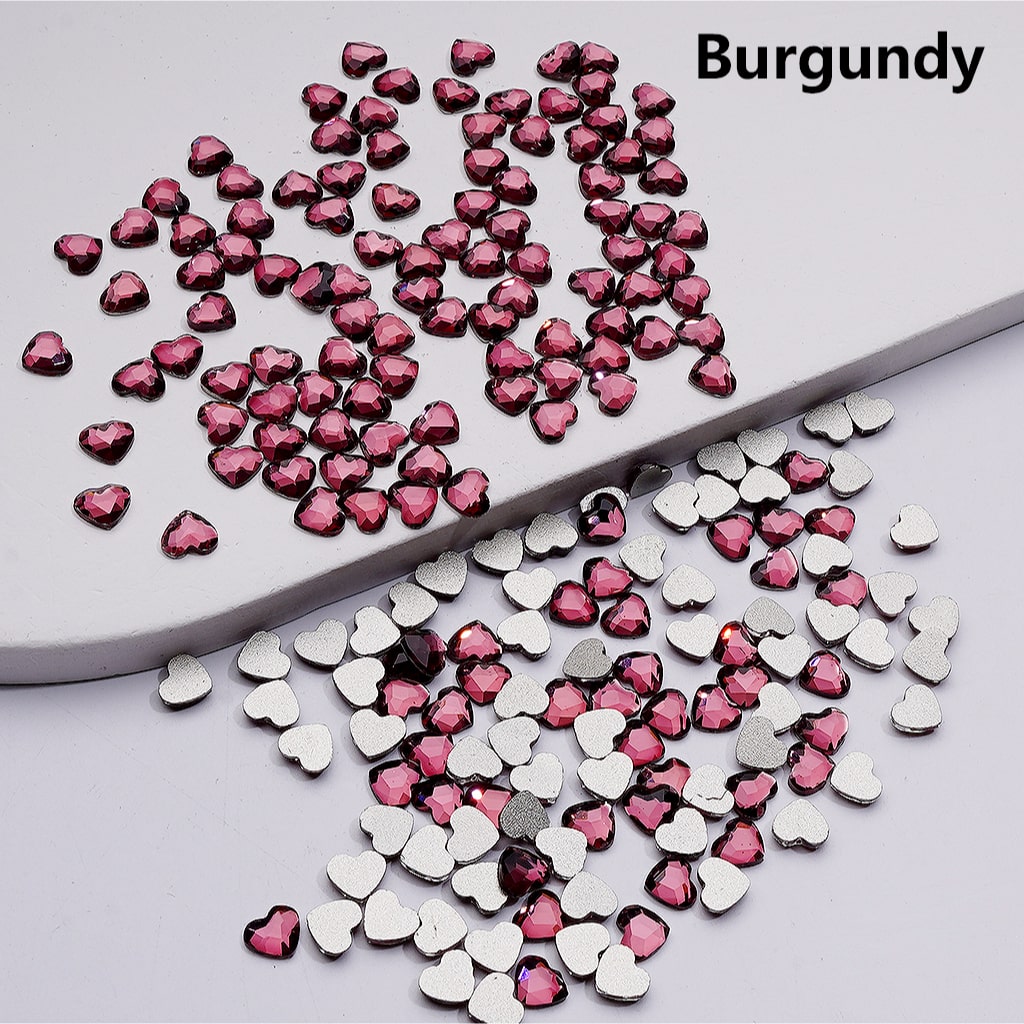 Crystal Faceted Flat Back Mini Hearts Charms for Beads Jewelry Accessories, 5.5*6MM (1440pcs/bag)