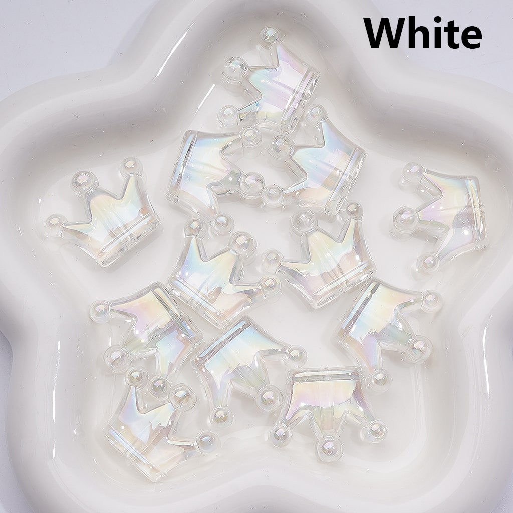 UV Coating Translucent Color Crown Acrylic Beads, 22*28MM (Single Color is available for 200pcs(Whole bag))