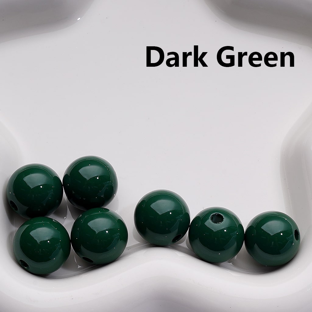 Stoving Varnish Solid Color Round Acrylic Beads, 16MM (Single Color is available for 200pcs(Whole bag))