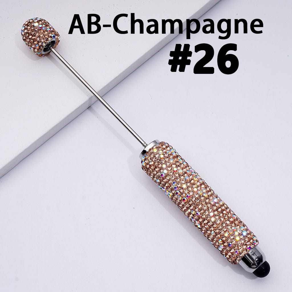 Beadable Clay Stylus Pens with AB & Colorful Rhinestones Covered the Entire Pen