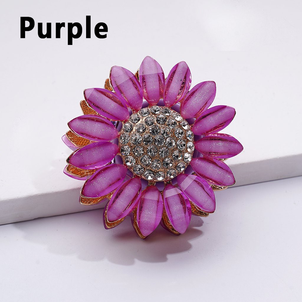 Fantastic Fancy Gold Alloy Chrysanthemum Flower with Shiny Rhinestones Clay Beads, Around 42MM